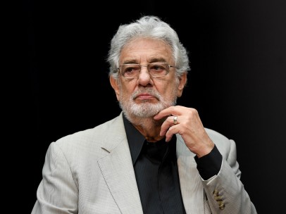 Plácido Domingo durante una conferencia de prensa