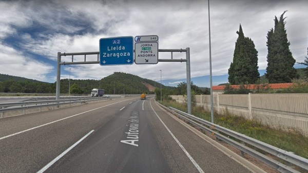 Imagen de la A-2 a su paso por Jorba (Barcelona). Imagen de la A-2 a su paso por Jorba (Barcelona).