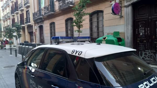 Una patrulla de la Policía Nacional en el centro de Málaga Una patrulla de la Policía Nacional en el centro de Málaga
