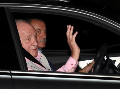 El rey Juan Carlos, llegando a la Quirón