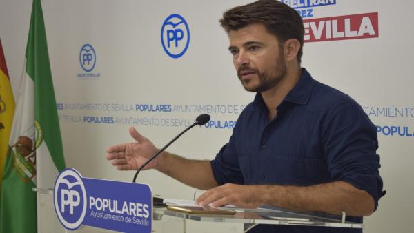 El portavoz del PP en el Ayuntamiento de Sevilla, Beltrán Pérez, en una imagen de archivo El portavoz del PP en el Ayuntamiento de Sevilla, Beltrán Pérez, en una imagen de archivo