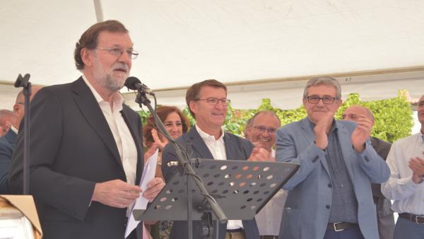 Feijoo junto a Mariano Rajoy en Ourense Feijoo junto a Mariano Rajoy en Ourense