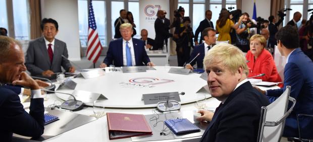 Boris Johnson y Donald Trump, en el G-7