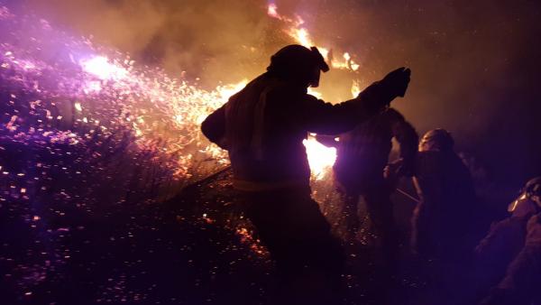 Incendio forestal en Requeixo, Chandrexa de Queixa (Ourense) Incendio forestal en Requeixo, Chandrexa de Queixa (Ourense)