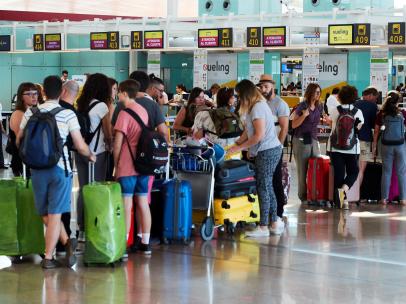 Jornada de huelga de trabajadores de Iberia en El Prat