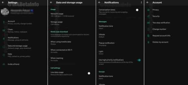 Modo oscuro en Whatsapp