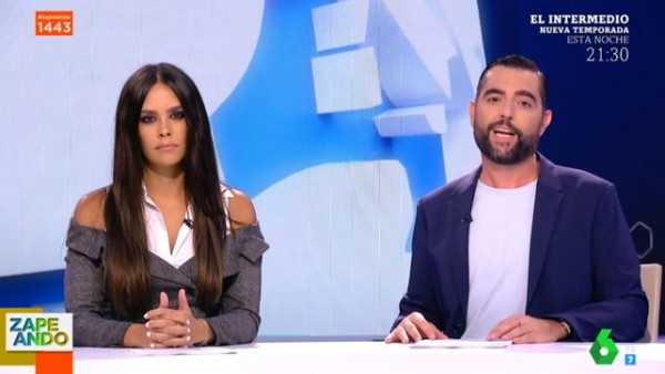 Cristina Pedroche y Dani Mateo durante el primer programa de la nueva temporada de 'Zapeando' Cristina Pedroche y Dani Mateo durante el primer programa de la nueva temporada de 'Zapeando'