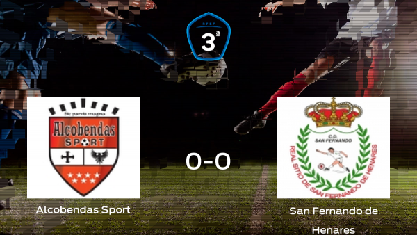 Reparto de puntos entre el Alcobendas Sport y el San Fernando de Henares: 0-0 Reparto de puntos entre el Alcobendas Sport y el San Fernando de Henares: 0-0