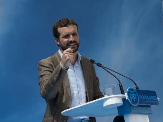Pablo Casado en un acto del PP