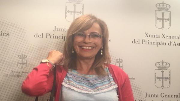 La diputada de IU en la Junta General, Ángela Vallina