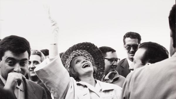 Marlene Dietrich a su llegada a Madrid. 1960 Marlene Dietrich a su llegada a Madrid. 1960