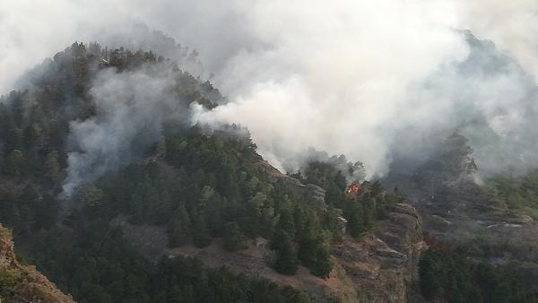 Incendio de Valleseco en la isla de Gran Canaria. Incendio de Valleseco en la isla de Gran Canaria.