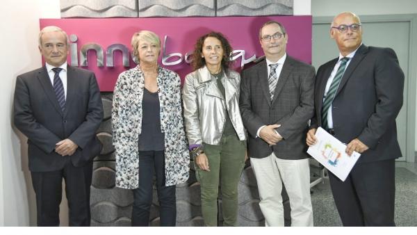 Participantes en la reunión en la sede de Innobasque Participantes en la reunión en la sede de Innobasque