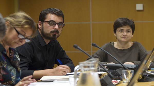 Ander Rodríguez en una comparecencia en el Parlamento Vasco Ander Rodríguez en una comparecencia en el Parlamento Vasco