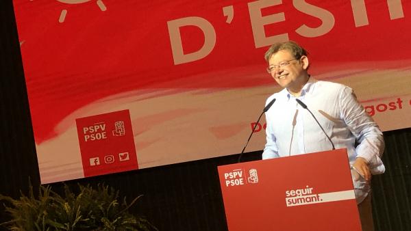 Puig en la cena de verano de los socialistas en Dénia Puig en la cena de verano de los socialistas en Dénia
