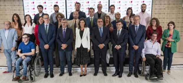 La reina Letizia durante su visita a Servimedia