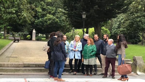 Cristina Coto durante una visita al parque San Francisco. Cristina Coto durante una visita al parque San Francisco.