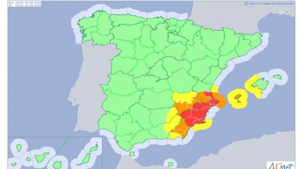 Protección civil mantiene la alerta en Comunidad Valenciana y Murcia Protección civil mantiene la alerta en Comunidad Valenciana y Murcia