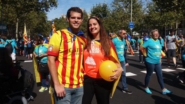 Pareja en la Diada Pareja en la Diada