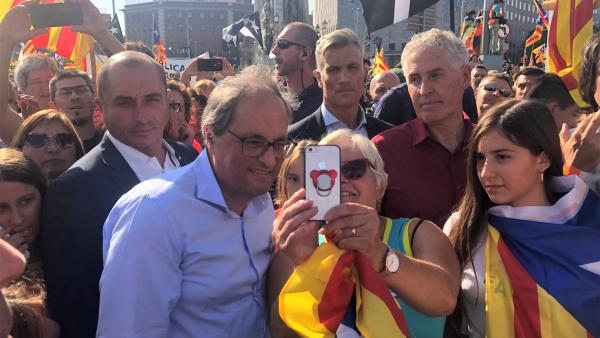 Quim Torra, en la manifestación Quim Torra, en la manifestación