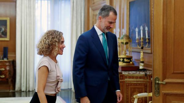 El rey Felipe VI recibe a la presidenta del Congreso, Meritxell Batet. El rey Felipe VI recibe a la presidenta del Congreso, Meritxell Batet.