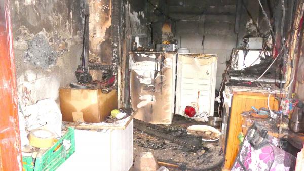 Estado en que quedó la vivienda tras el incendio Estado en que quedó la vivienda tras el incendio