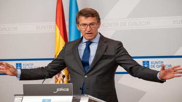 El titular del Gobierno gallego, Alberto Núñez Feijóo, en la rueda de prensa posterior al Consello de la Xunta El titular del Gobierno gallego, Alberto Núñez Feijóo, en la rueda de prensa posterior al Consello de la Xunta