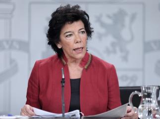 La ministra Portavoz, y de Educación y Formación Profesional en funciones, Isabel Celaá.