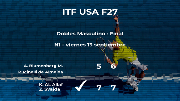 Triunfo para AL Allaf y Svajda en la final del torneo de Champaign Triunfo para AL Allaf y Svajda en la final del torneo de Champaign