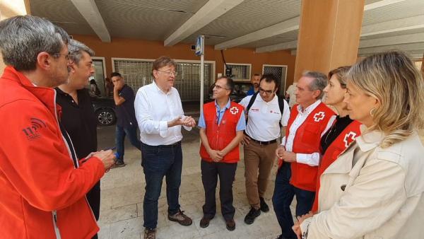 Puig analiza la situación con responsables de Cruz Roja Puig analiza la situación con responsables de Cruz Roja