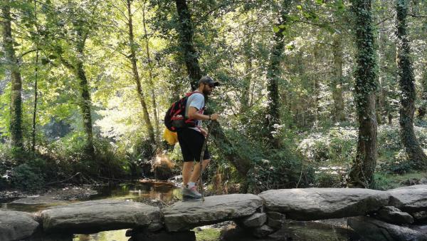 Roberto Leal en una etapa del Camino de Santiago Roberto Leal en una etapa del Camino de Santiago