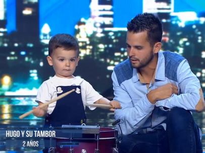 Hugo y su padre, en 'Got Talent'