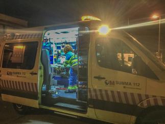 Una ambulancia del del Servicio de Urgencia Médica de la Comunidad de Madrid, SUMMA 112.