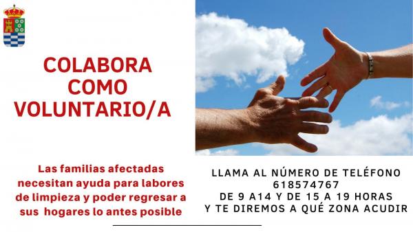 Petición de voluntarios para limpiar en Molina tras el paso de la DANA Petición de voluntarios para limpiar en Molina tras el paso de la DANA
