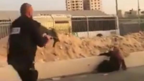Disparo a una mujer palestina Disparo a una mujer palestina