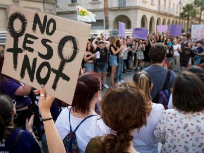 Manifestación contra la violencia machista