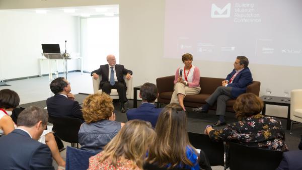 Ángel Alloza, CEO de Corporate Excellence; Marina Chinchilla, directora adjunta de Administración del Museo Nacional del Prado y Juan Manuel Mora, vicerrector de Comunicación de la Universidad de Navarra Ángel Alloza, CEO de Corporate Excellence; Marina Chinchilla, directora adjunta de Administración del Museo Nacional del Prado y Juan Manuel Mora, vicerrector de Comunicación de la Universidad de Navarra