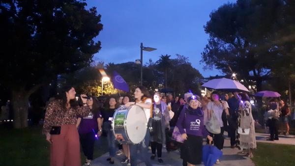 Participantes en la 'Noche violeta de emergencia feminista' Participantes en la 'Noche violeta de emergencia feminista'