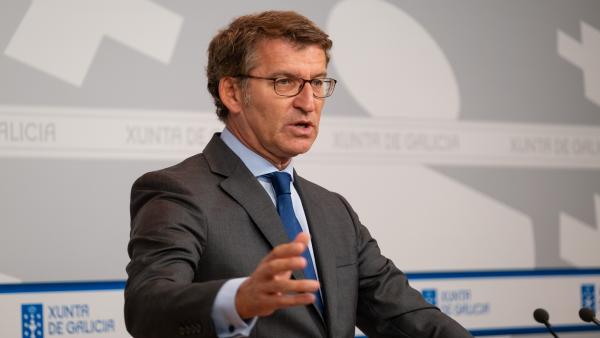 El presidente de la Xunta, Alberto Núñez Feijóo, en rueda de prensa El presidente de la Xunta, Alberto Núñez Feijóo, en rueda de prensa