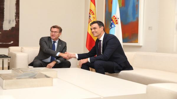 Feijóo y Pedro Sánchez en La Moncloa Feijóo y Pedro Sánchez en La Moncloa