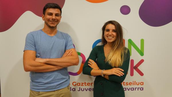 Juan Gutiérrez, nuevo presidente del Consejo del la Juventud de Navarra, y Andrea San Martín, miembro de la Comisión Permanente. Juan Gutiérrez, nuevo presidente del Consejo del la Juventud de Navarra, y Andrea San Martín, miembro de la Comisión Permanente.