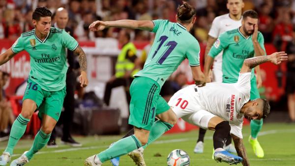 Un lance del Sevilla - Real Madrid de la quinta jornada de LaLiga. Un lance del Sevilla - Real Madrid de la quinta jornada de LaLiga.