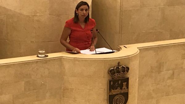 La consejera de Economía y Hacienda, María Sánchez, contesta a una interpelación en el Parlamento La consejera de Economía y Hacienda, María Sánchez, contesta a una interpelación en el Parlamento