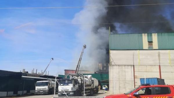 Incendio en una panificadora de Badajoz Incendio en una panificadora de Badajoz