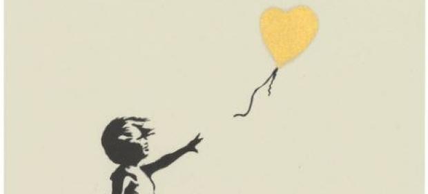 El grabado 'Niña con globo' de Banksy