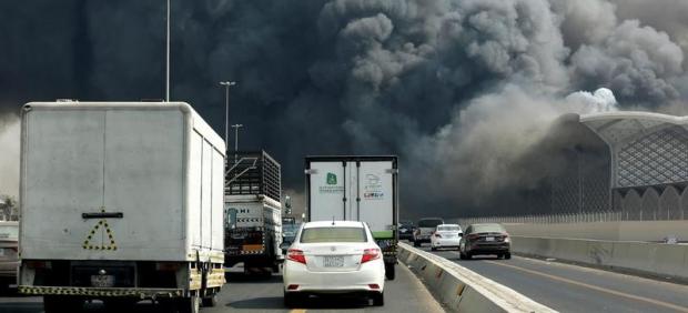 Incendio en una estación del AVE a La Meca
