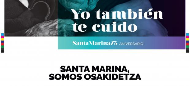 Cartel del 75 aniversario del Hospital de Santa Marina