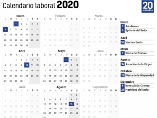 Calendario laboral 2020