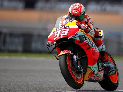 Marc Márquez, en los entrenamientos del GP de Tailandia
