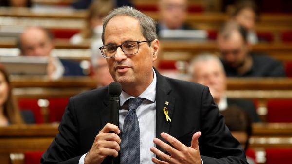El presidente de la Generalitt, Quim Torra, en el Parlament. El presidente de la Generalitt, Quim Torra, en el Parlament.